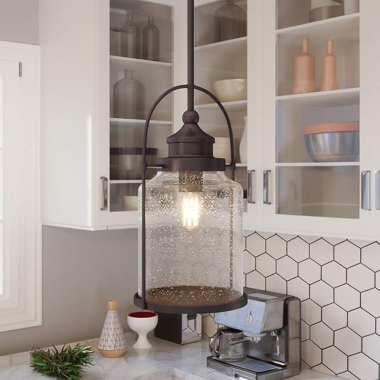 Image 3 Quoizel Payson 9 3/4" Wide Brushed Nickel Mini Pendant more views