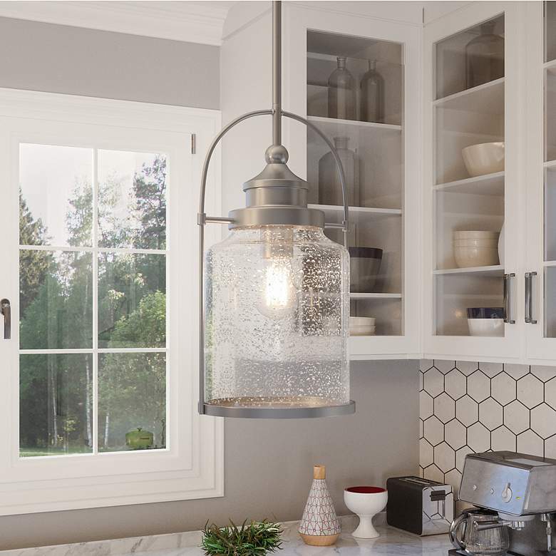 Image 1 Quoizel Payson 9" Wide Brushed Nickel Mini Pendant