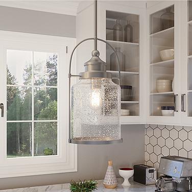 Quoizel Payson 9" Wide Brushed Nickel Mini Pendant