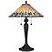 Quoizel Pearson 23" High Twin Light Tiffany-Style Table Lamp