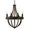 Quoizel Pembroke Bronze 22 1/2"W Natural Rope Chandelier