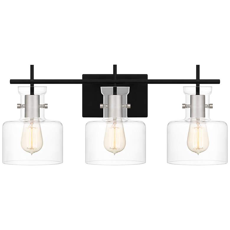 Image 3 Quoizel Pensbury 23 1/2" Wide Matte Black 3-Light Bath Light