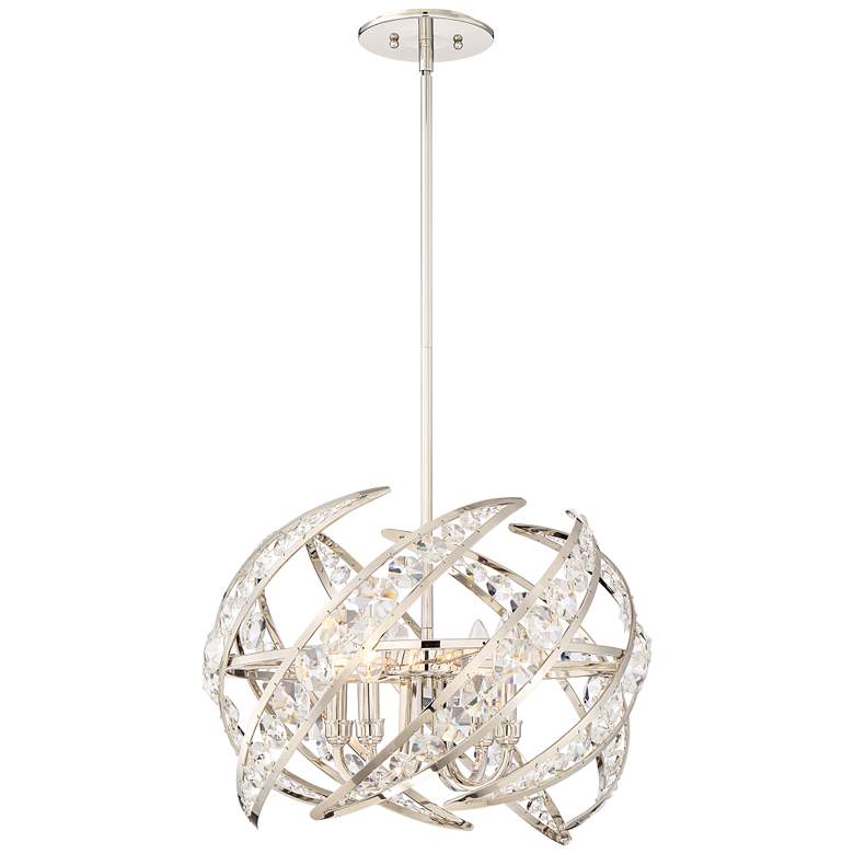 Image 3 Quoizel Platinum Crescent 18" Wide Nickel 4-Light Modern Pendant Light more views