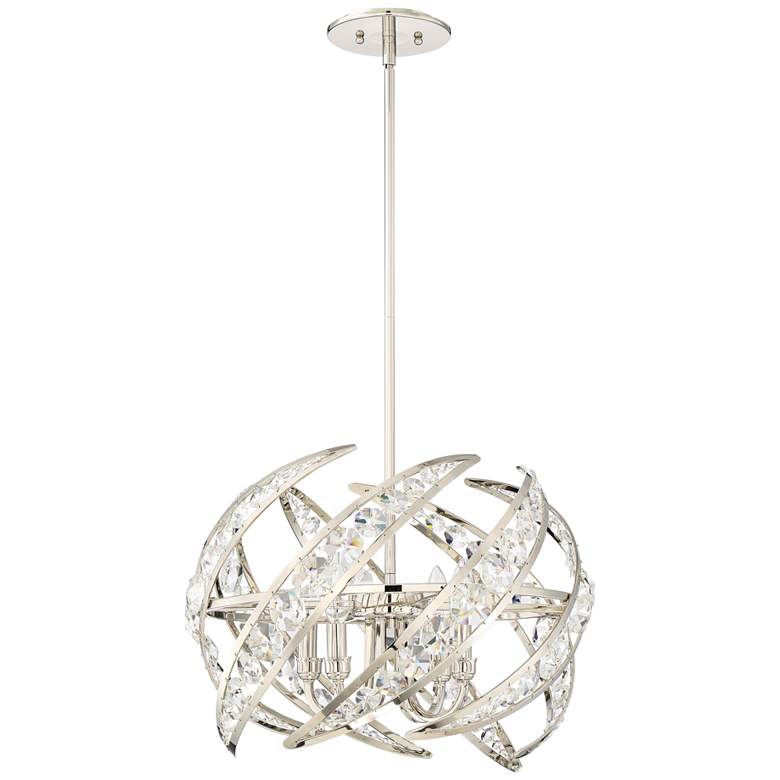 Image 4 Quoizel Platinum Crescent 18 inch Wide Nickel 4-Light Modern Pendant Light more views