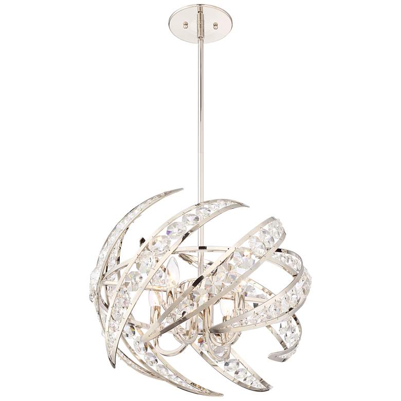 Image 6 Quoizel Platinum Crescent 18 inch Wide Nickel 4-Light Modern Pendant Light more views