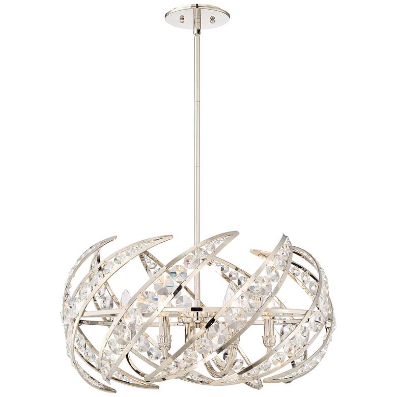 Image 4 Quoizel Platinum Crescent 24 1/2" Nickel 6-Light Modern Pendant Light more views