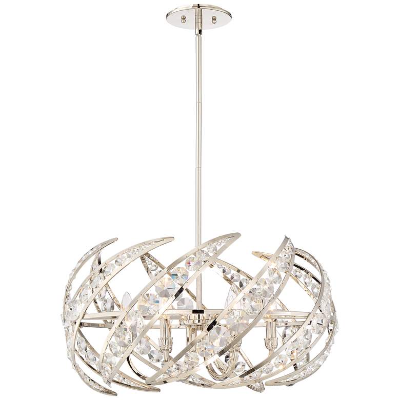 Image 4 Quoizel Platinum Crescent 24 1/2 inch Nickel 6-Light Modern Pendant Light more views