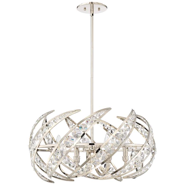 Image 5 Quoizel Platinum Crescent 24 1/2" Nickel 6-Light Modern Pendant Light more views