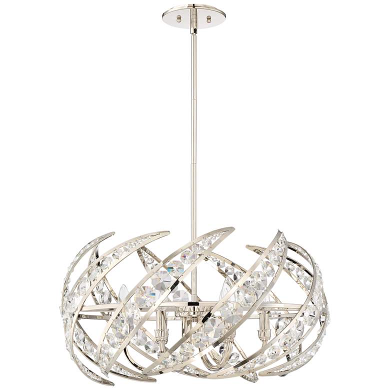 Image 5 Quoizel Platinum Crescent 24 1/2 inch Nickel 6-Light Modern Pendant Light more views