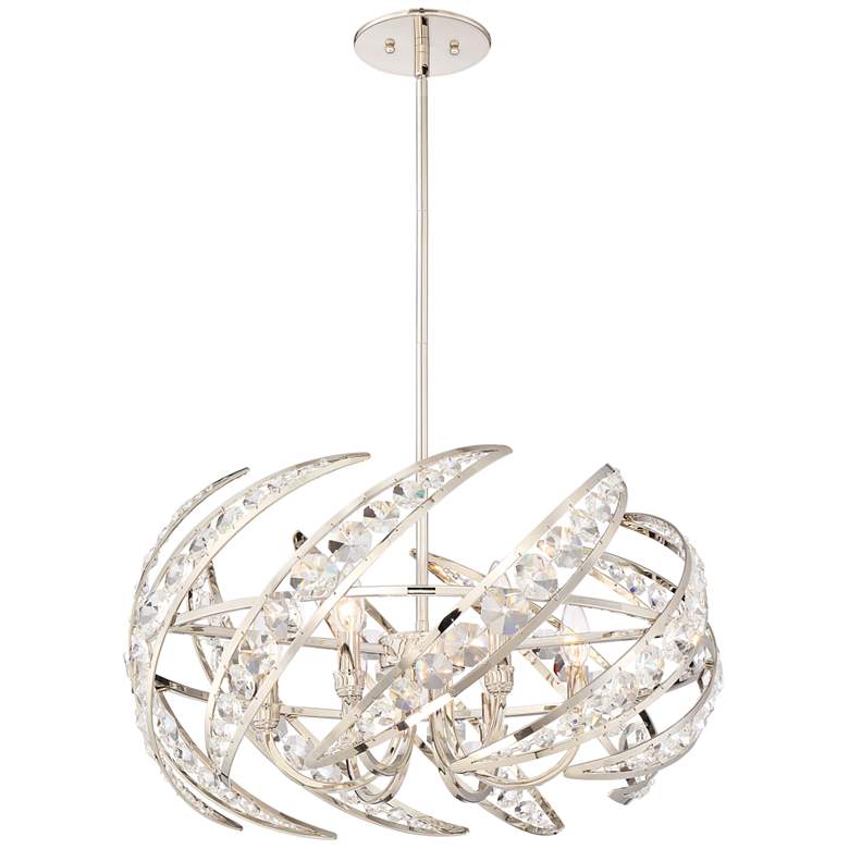 Image 6 Quoizel Platinum Crescent 24 1/2" Nickel 6-Light Modern Pendant Light more views