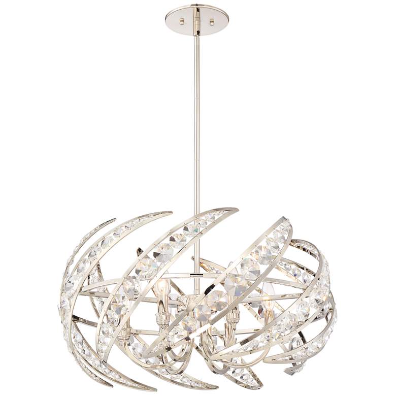 Image 6 Quoizel Platinum Crescent 24 1/2 inch Nickel 6-Light Modern Pendant Light more views