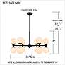 Thumbnail2 of Quoizel Platinum Elser 31"W Matte Black 12-Light Chandelier more views