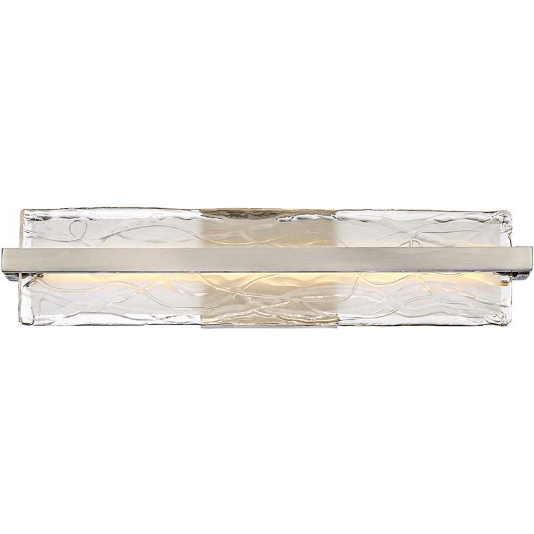 Image 2 Quoizel Platinum Glacial 22" Wide Nickel - Glass Modern LED Bath Light