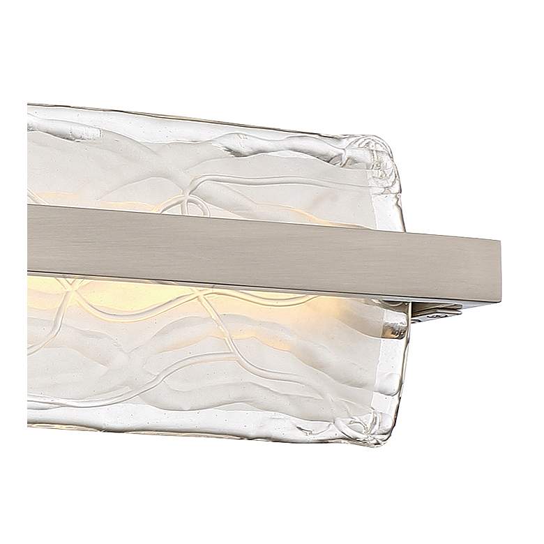 Image 3 Quoizel Platinum Glacial 22" Wide Nickel - Glass Modern LED Bath Light more views