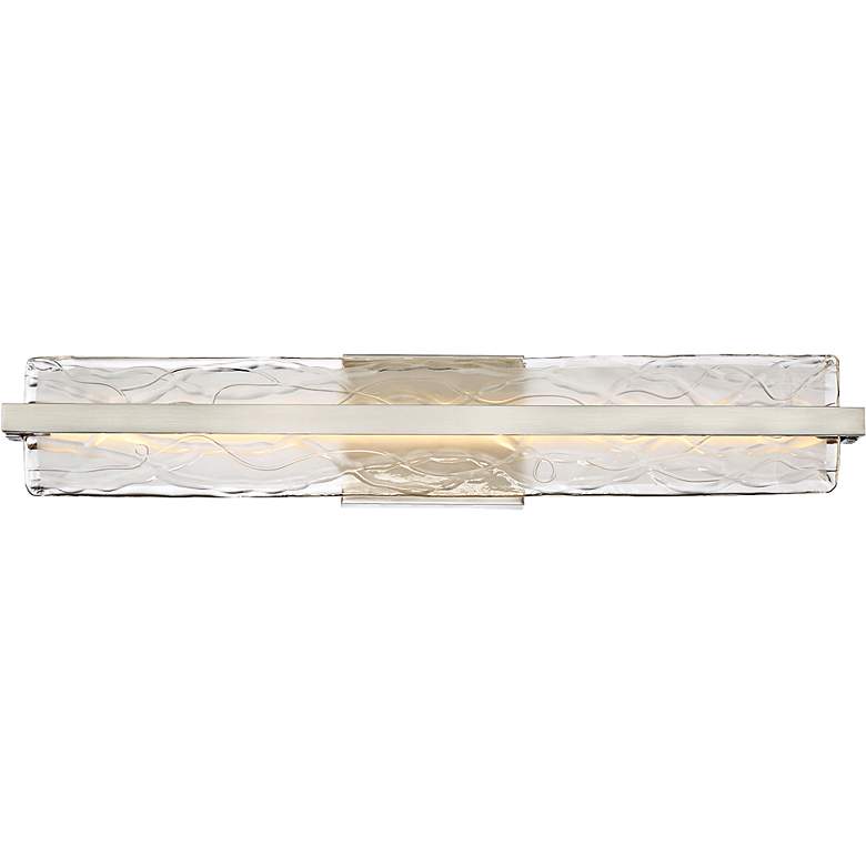 Image 2 Quoizel Platinum Glacial 30" Wide Nickel - Glass Modern LED Bath Light