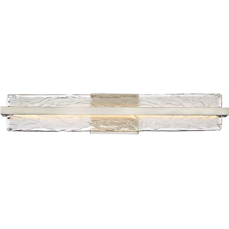 Image 2 Quoizel Platinum Glacial 30 inch Wide Nickel - Glass Modern LED Bath Light