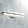 Quoizel Platinum Glacial 30" Wide Nickel - Glass Modern LED Bath Light