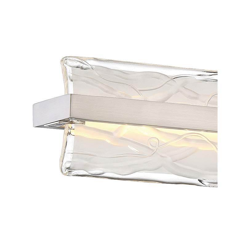 Image 3 Quoizel Platinum Glacial 30" Wide Nickel - Glass Modern LED Bath Light more views