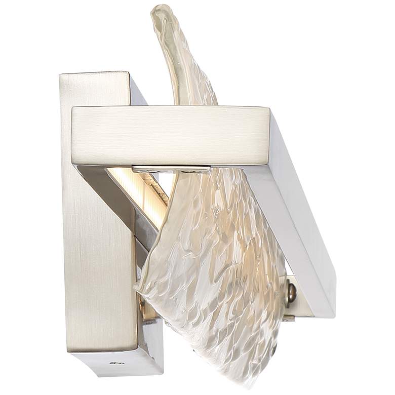 Image 4 Quoizel Platinum Glacial 30" Wide Nickel - Glass Modern LED Bath Light more views