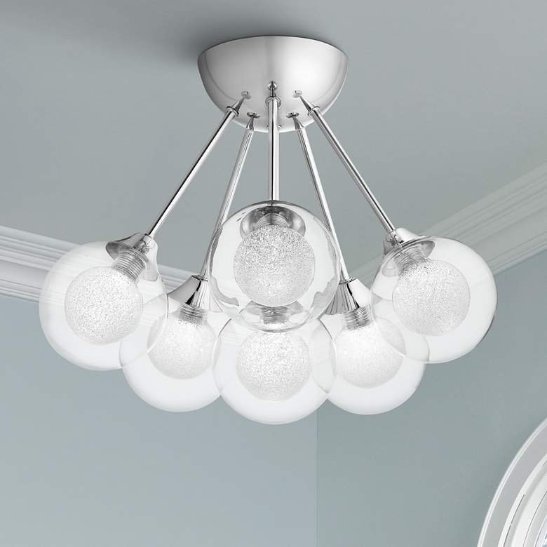 Image 1 Quoizel Platinum Spellbound 16" Wide Chrome 6-Light Ceiling Light