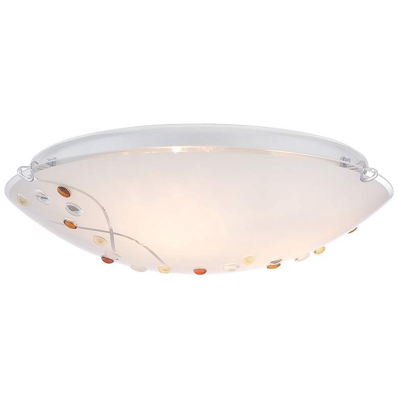 Image 3 Quoizel Platinum Stellar 16 inch Chrome Silkscreen Glass Ceiling Light more views