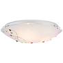 Quoizel Platinum Stellar 16" Chrome Silkscreen Glass Ceiling Light