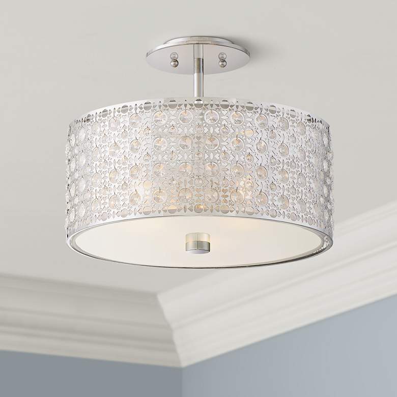 Image 1 Quoizel Platinum Verity 15" Wide Modern Chrome Ceiling Light