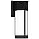 Quoizel Poe 14" High Black and White LED Outdoor Wall Light