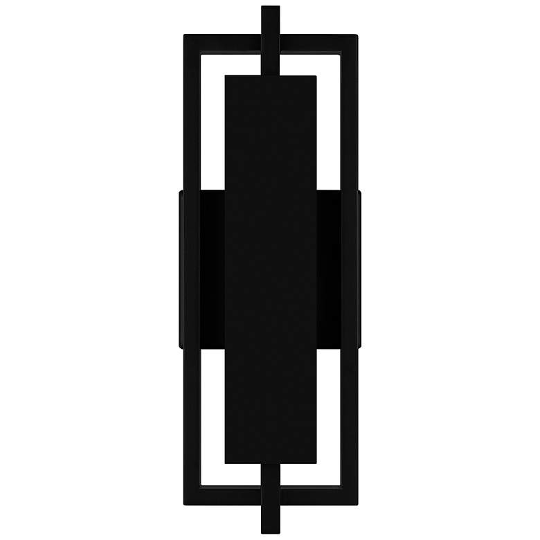 Image 3 Quoizel Pointsett 16" High Matte Black Outdoor LED Wall Light