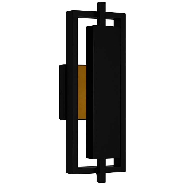 Image 4 Quoizel Pointsett 16" High Matte Black Outdoor LED Wall Light more views