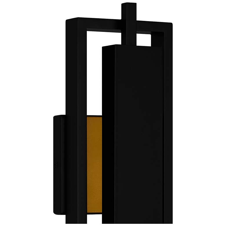 Image 6 Quoizel Pointsett 16" High Matte Black Outdoor LED Wall Light more views
