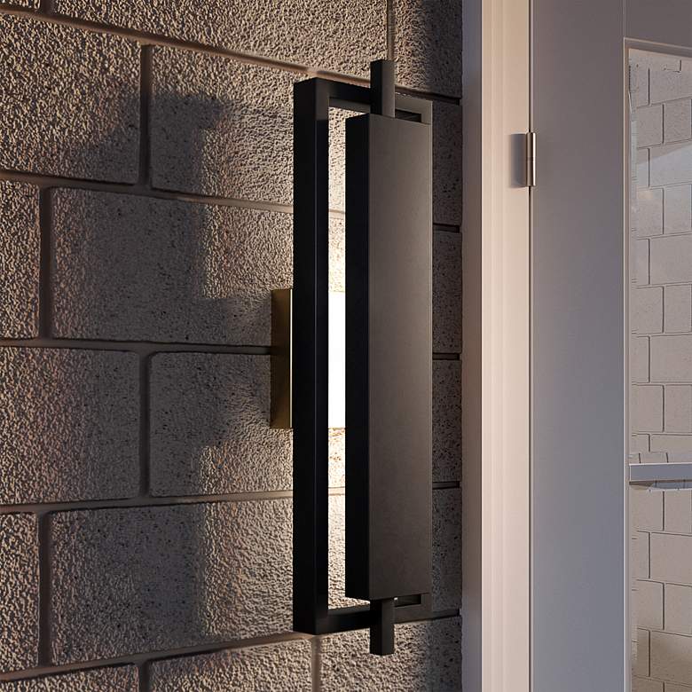 Image 1 Quoizel Pointsett 20 1/2 inch High Matte Black Outdoor LED Wall Light