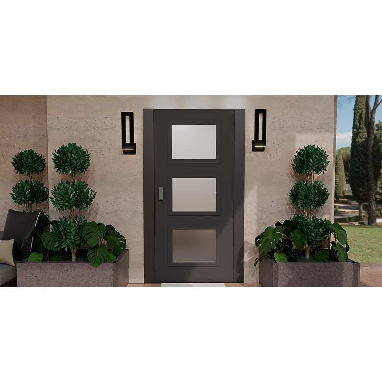 Image 3 Quoizel Pompeii 18 1/4"H Earth Black LED Outdoor Wall Light more views