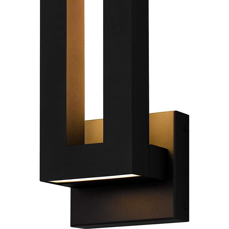 Image 7 Quoizel Pompeii 18 1/4"H Earth Black LED Outdoor Wall Light more views