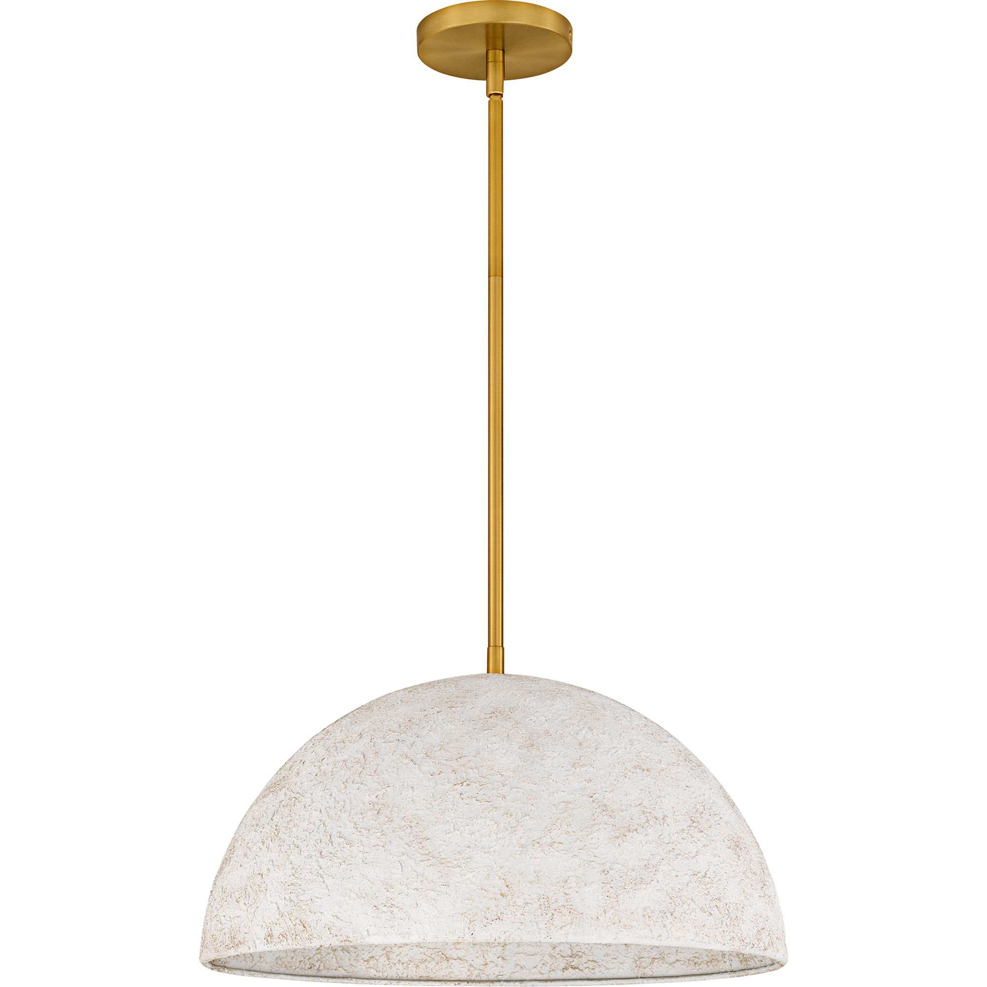 Image 2 Quoizel Portia 17 3/4"W Brushed Gold and White Pendant Light more views
