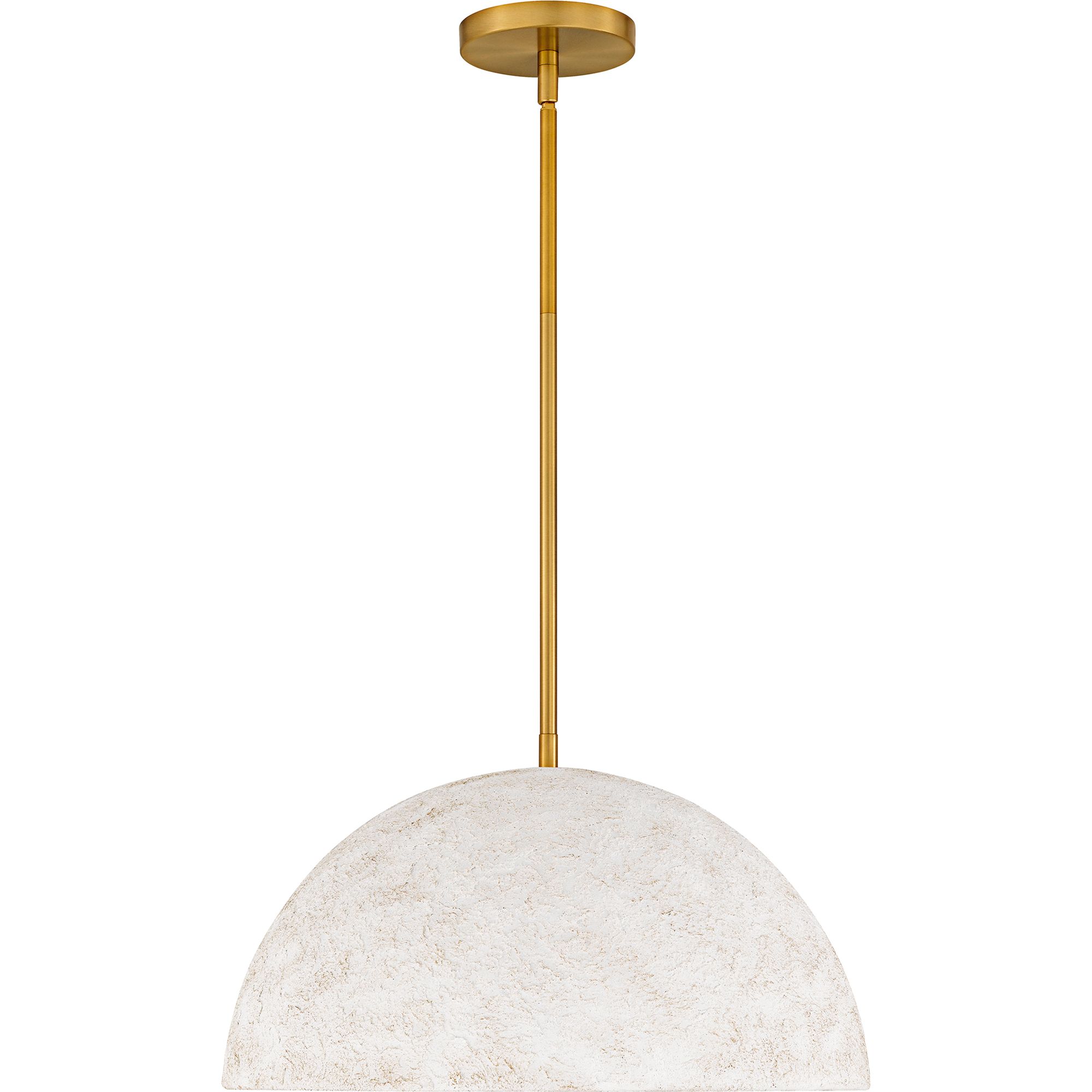 Image 3 Quoizel Portia 17 3/4"W Brushed Gold and White Pendant Light more views