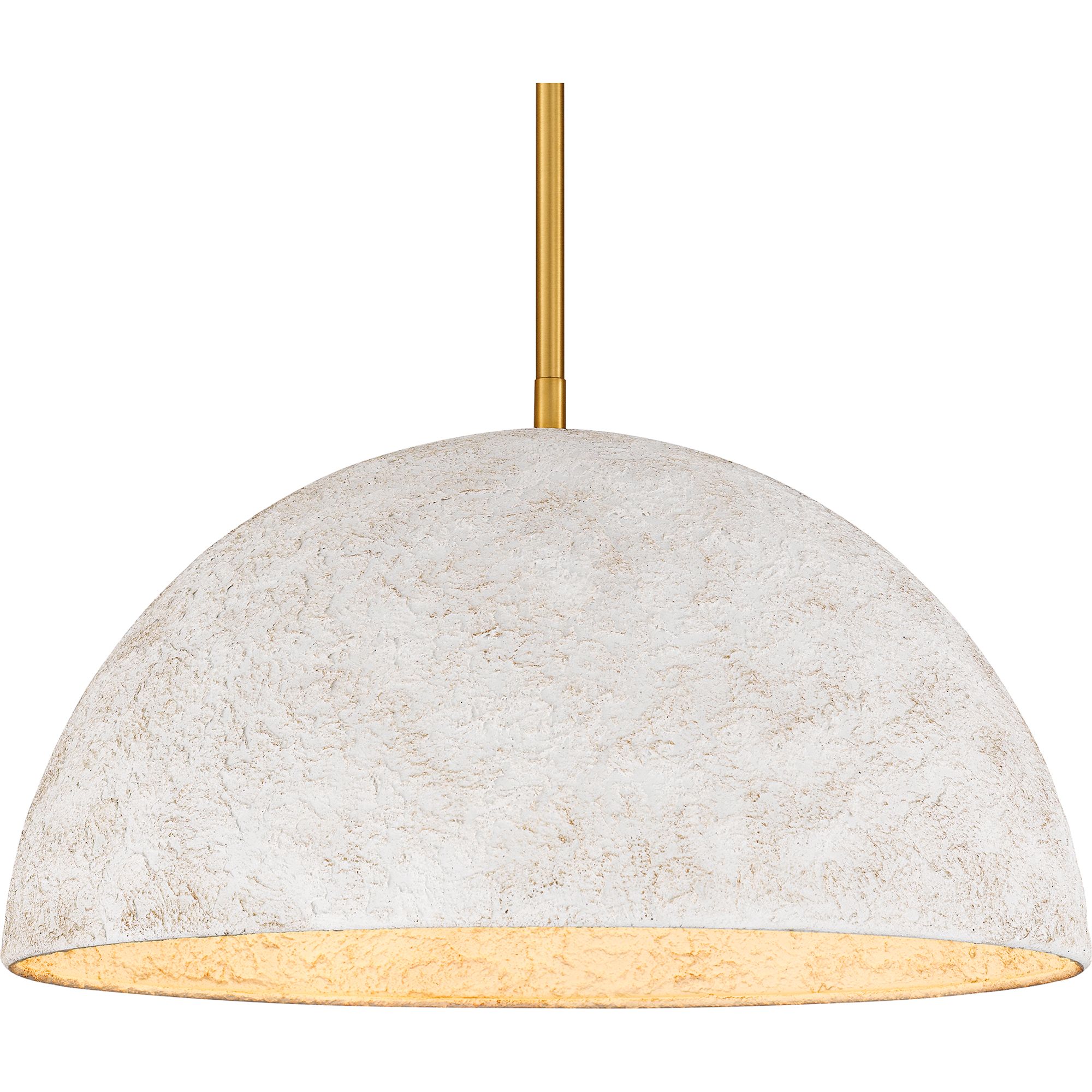 Image 5 Quoizel Portia 17 3/4"W Brushed Gold and White Pendant Light more views