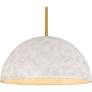 5_Quoizel Portia 17 3/4"W Brushed Gold and White Pendant Light more views