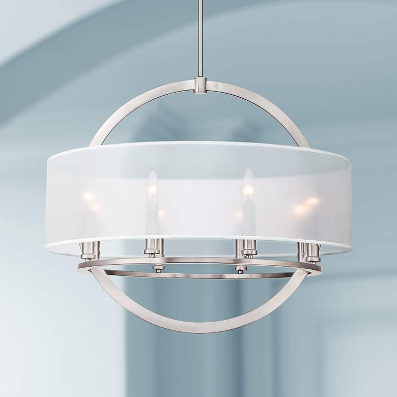 Image 1 Quoizel Portland 28" Wide Brushed Nickel Pendant