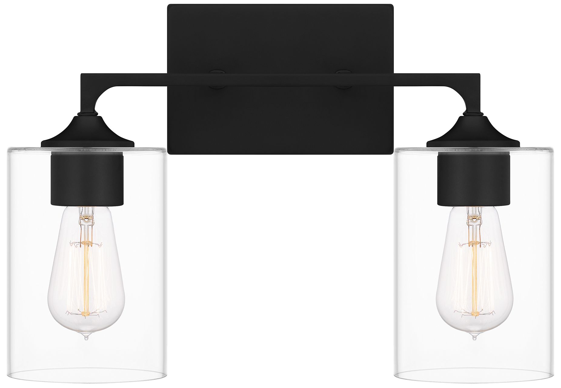 Image Quoizel Prescott 11 1/4"H Matte Black 2-Light Wall Sconce