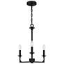 2_Quoizel Prescott 16" Wide Matte Black 3-Light Chandelier