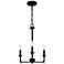 Quoizel Prescott 16" Wide Matte Black 3-Light Chandelier