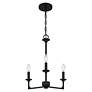 3_Quoizel Prescott 16" Wide Matte Black 3-Light Chandelier more views
