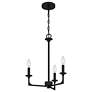 4_Quoizel Prescott 16" Wide Matte Black 3-Light Chandelier more views