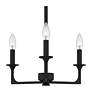 5_Quoizel Prescott 16" Wide Matte Black 3-Light Chandelier more views