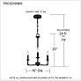 7_Quoizel Prescott 16" Wide Matte Black 3-Light Chandelier more views