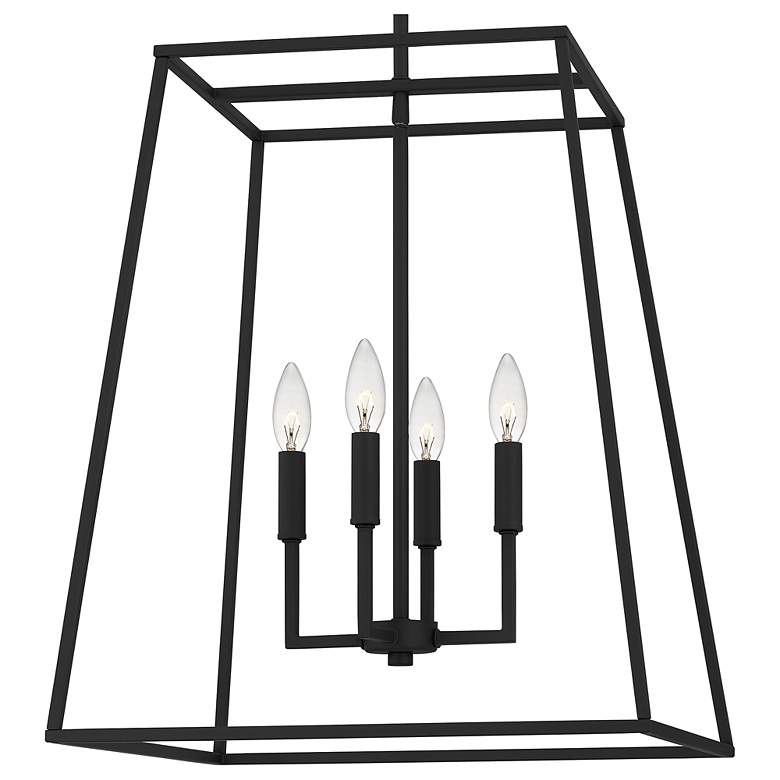 Image 5 Quoizel Prescott 18" Wide 4-Light Open Cage Matte Black Pendant Light more views