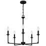 2_Quoizel Prescott 26" Wide Matte Black 5-Light Chandelier