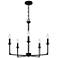 Quoizel Prescott 26" Wide Matte Black 5-Light Chandelier