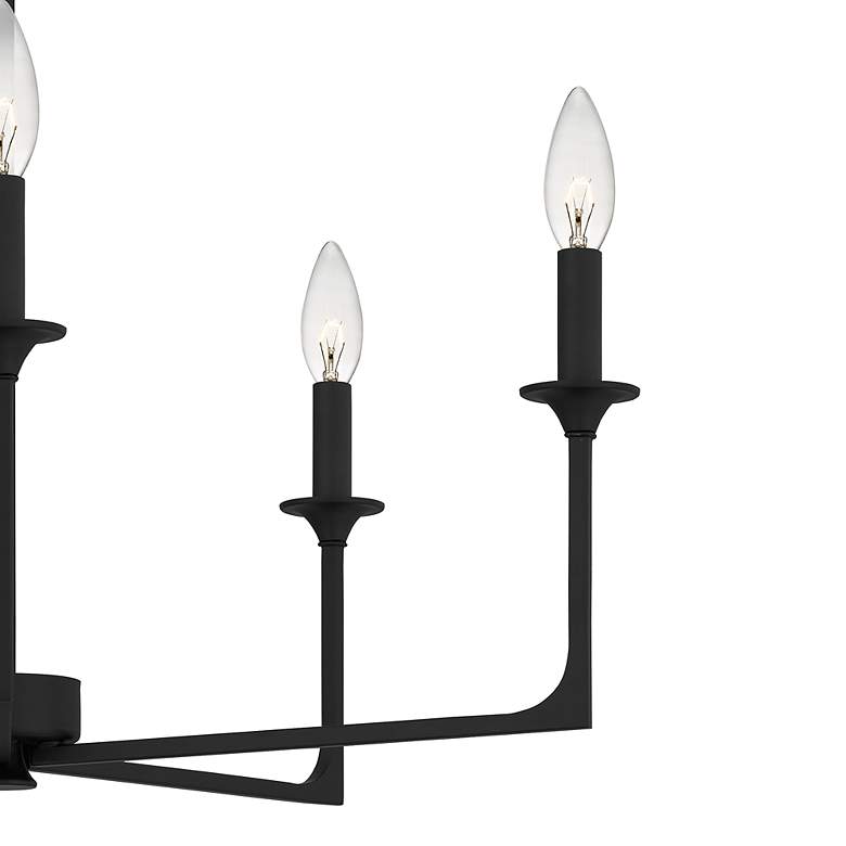 Image 5 Quoizel Prescott 26" Wide Matte Black 5-Light Chandelier more views